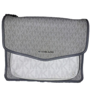 Michael Kors Regina Medium Flap Shoulder Crossbody Bag Mk Grey Multi